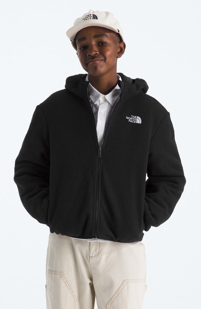 The North Face Kids' Shasta Water Repellent Reversible Hooded Jacket, Alternate, color, Smoked Pearl Tnf Camo Small