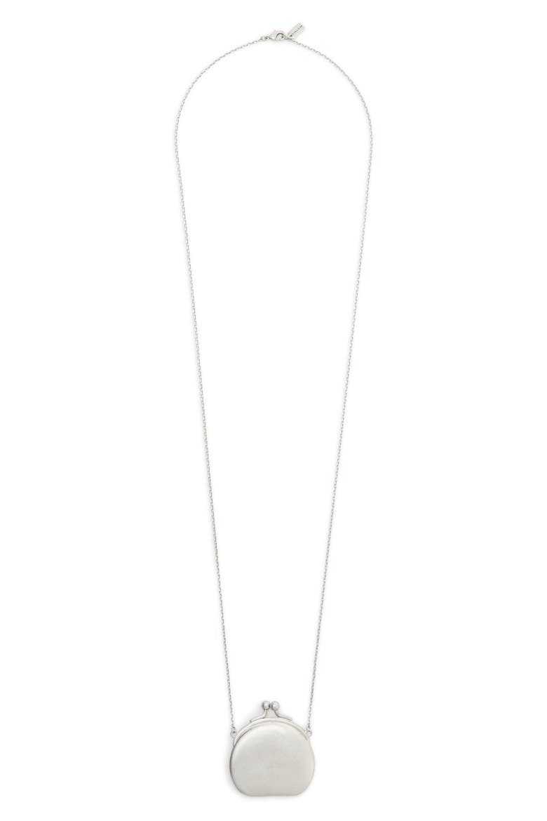 Runway Coin Purse Long Necklace, Alternate, color, ANTIQUE SILVER