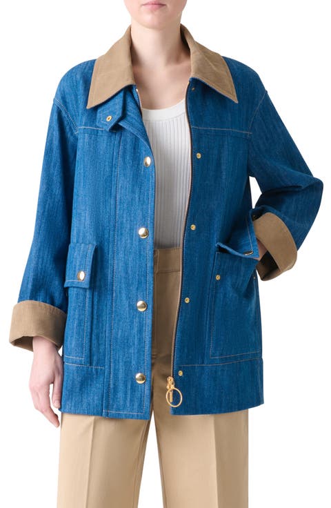 Stretch Denim Chore Coat