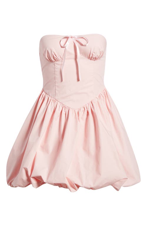 Princess Polly Melaina Strapless Bubble Hem Minidress In Pink