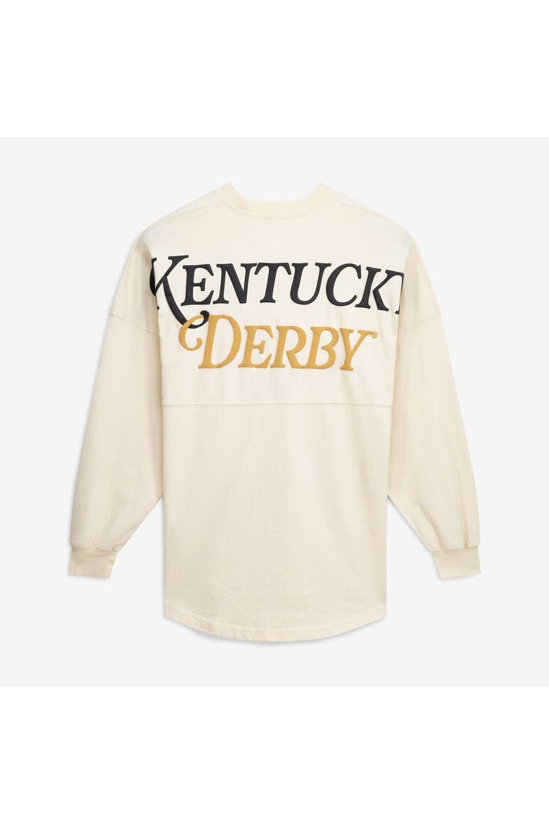 Men's Spirit Jersey Cream Kentucky Derby Oversized Original Long Sleeve T-Shirt, Alternate, color, Cream