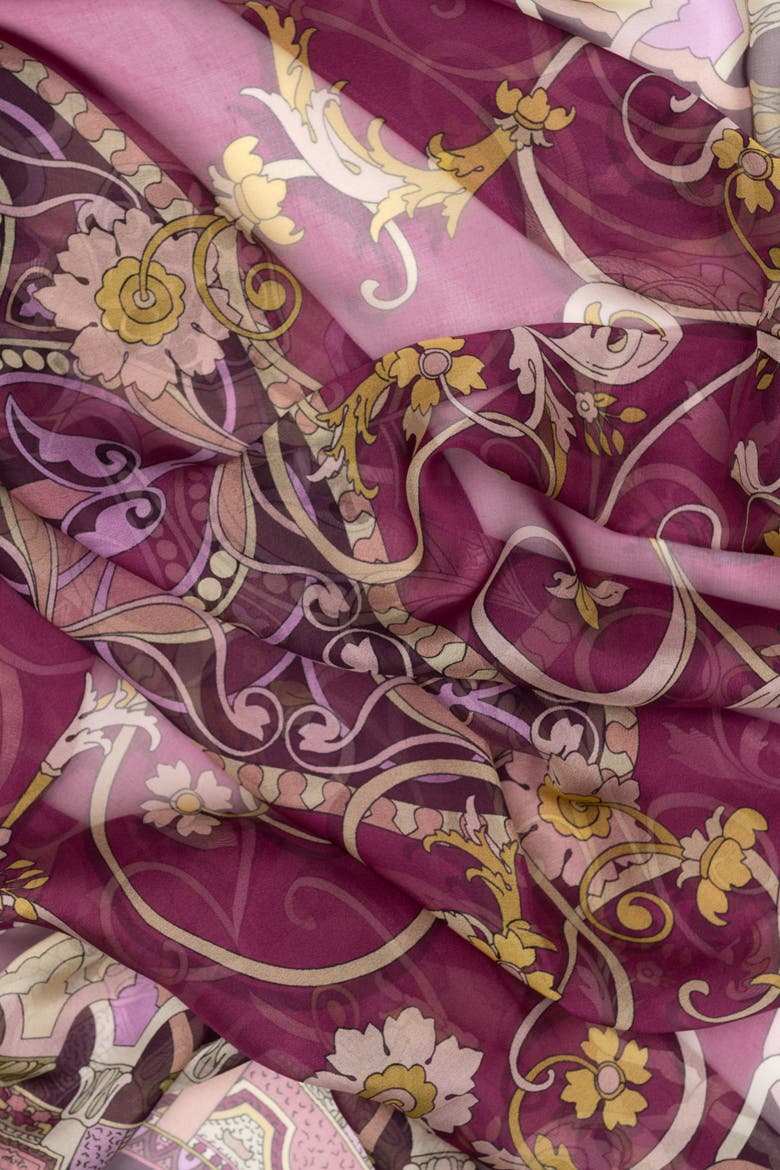 Natalia - Silk Scarf Shawl for Women, Alternate, color, Raspberry