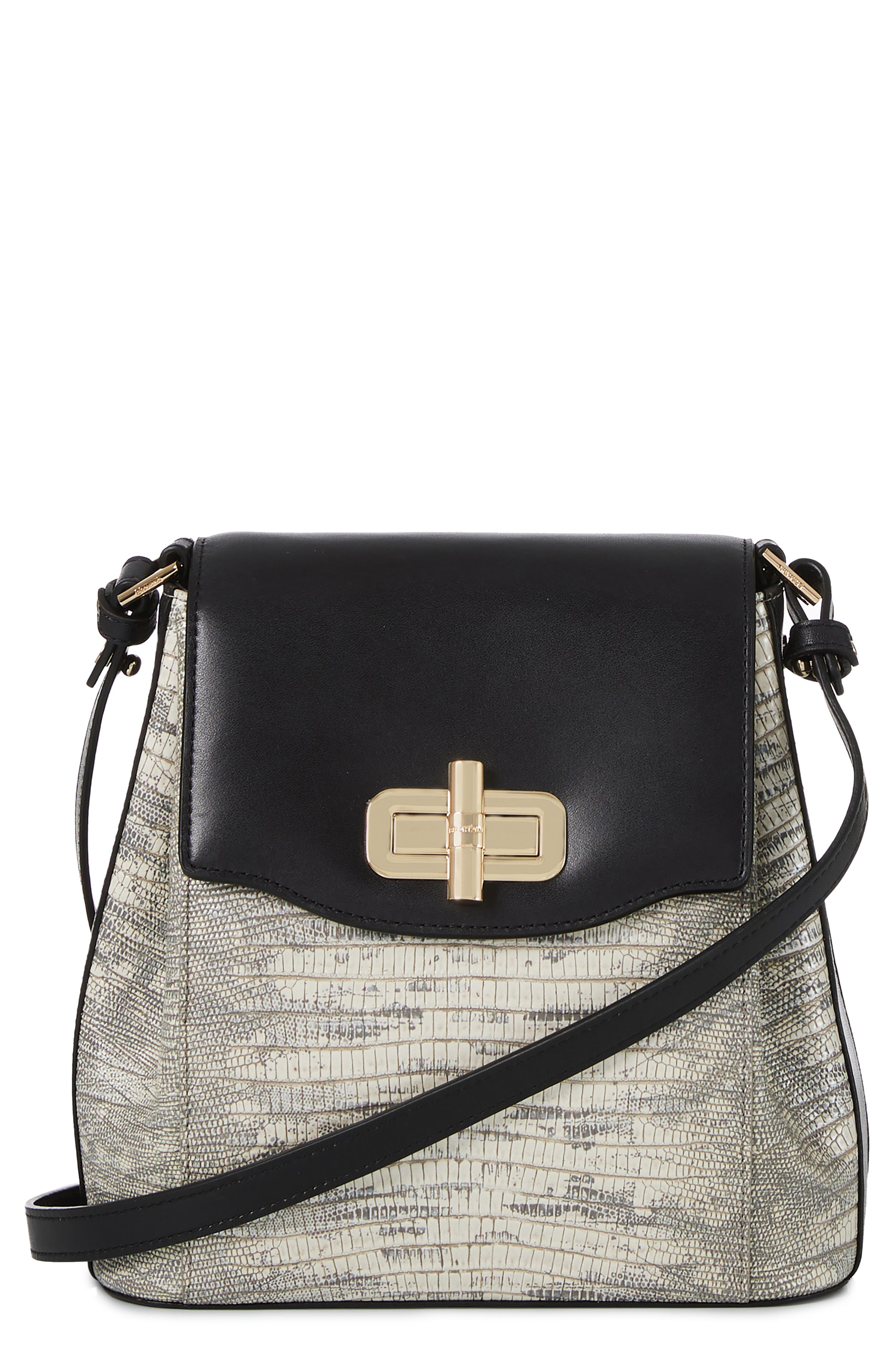 Brahmin Margo Croc Embossed Leather Crossbody Bag, Main, color, 