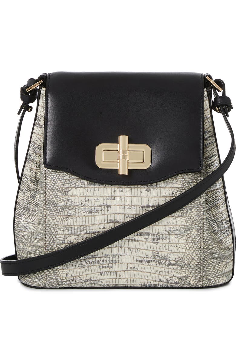 Brahmin Margo Croc Embossed Leather Crossbody Bag, Main, color,