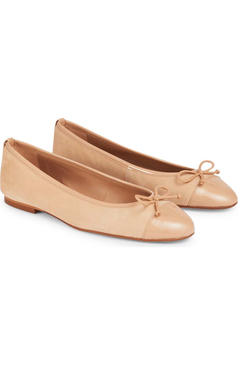LK Bennett Kara Cap Toe Ballet Flat, Main, color, Almond