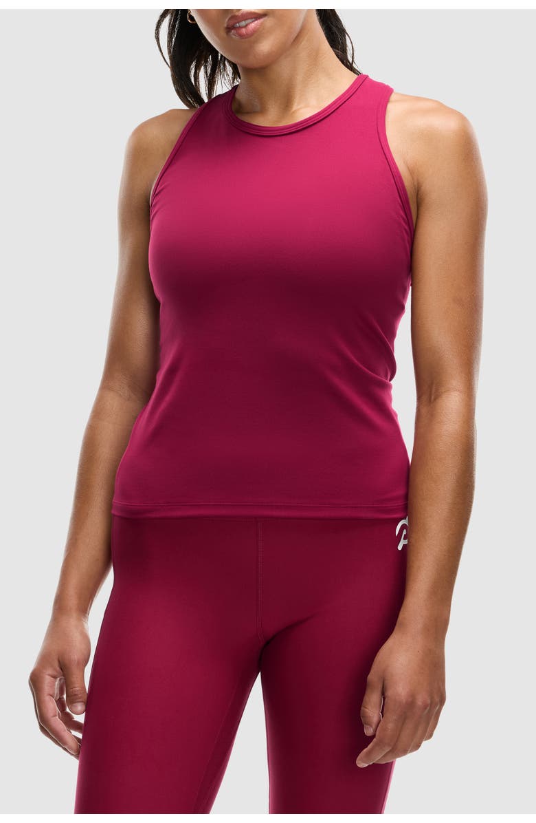 Peloton Cadent Racerback Tank, Main, color, Beet Red
