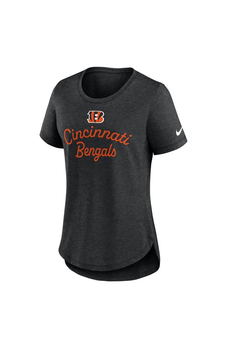 Nike Women's Nike Black Cincinnati Bengals Script Tri-Blend T-Shirt, Alternate, color, Black