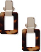 Lauren Ralph Lauren Rectangular Tortoise Link Drop Earrings