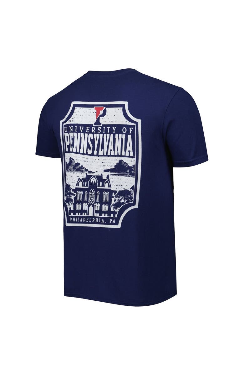 IMAGE ONE Men's Navy Pennsylvania Quakers Logo Campus Icon T-Shirt, Alternate, color, 