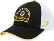 FANATICS Men's Fanatics Branded Black/White Boston Bruins Fundamental Adjustable Hat