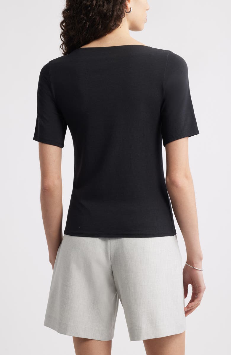 Nordstrom Boat Neck T-Shirt, Alternate, color, Black