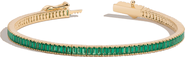 Aurate New York Lab Grown Emerald Baguette Tennis Bracelet