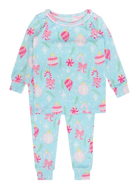 SoftSnooze Ruffle Long Sleeve Pajama Set, Signature Rear Ruffles (Toddler)