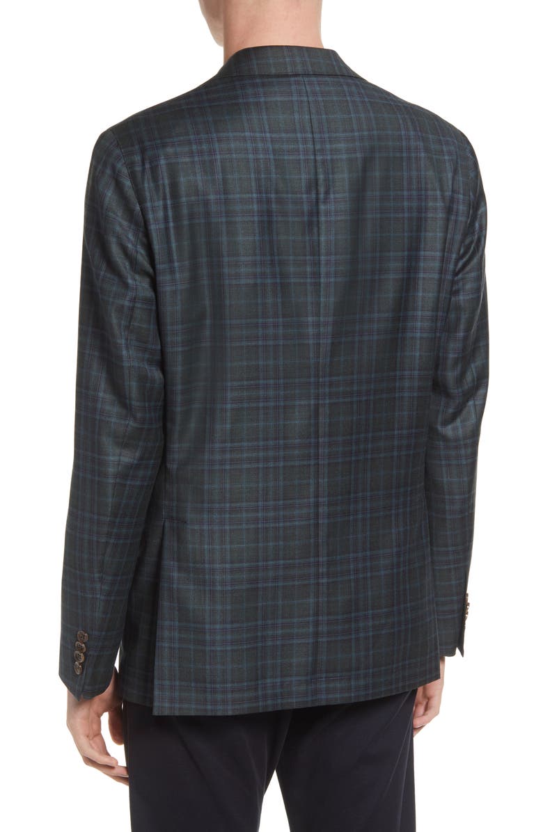 Jack Victor Midland Unconstructed Plaid Wool Sport Coat, Alternate, color, 