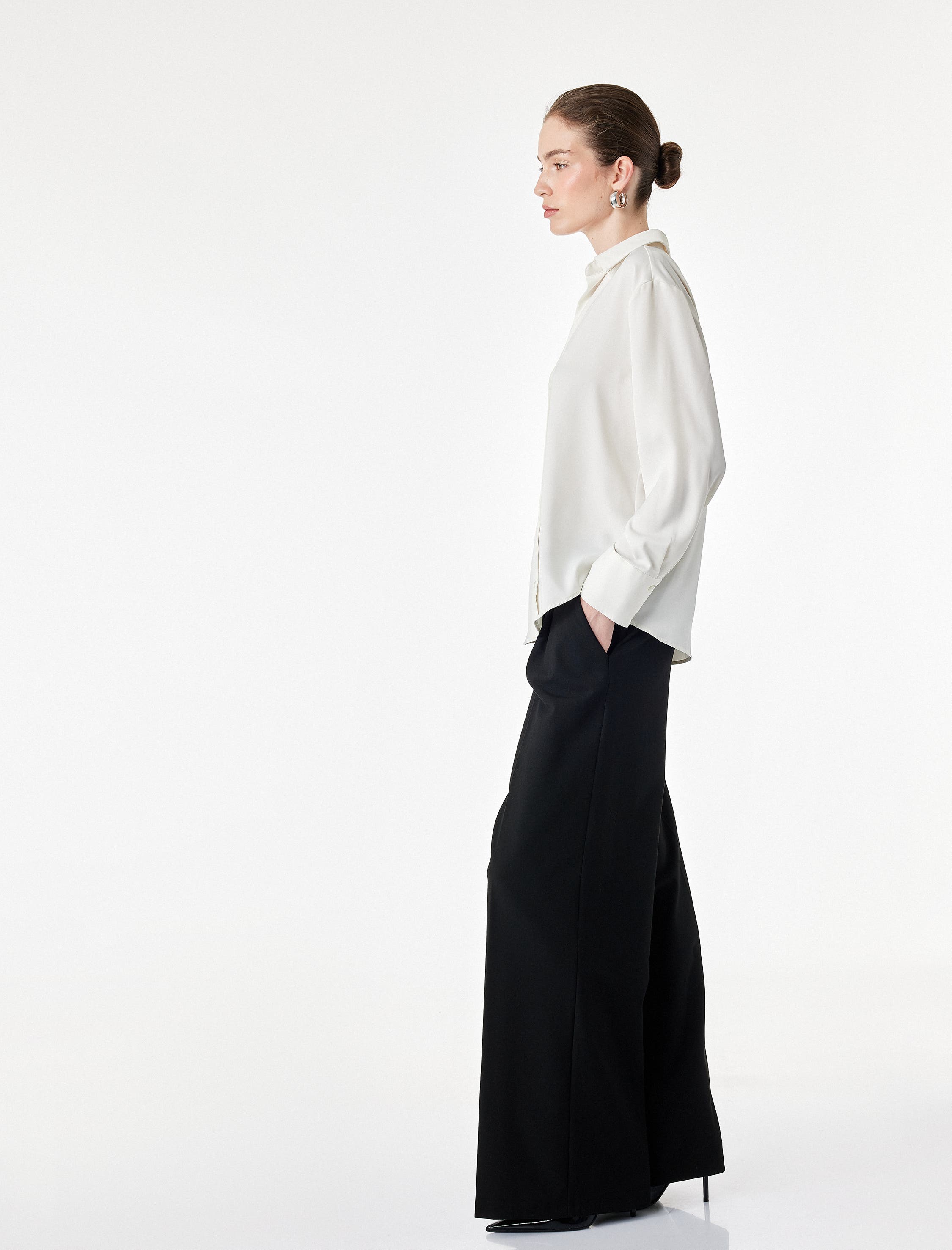 Koton Satin Shirt (Women) | Nordstrom