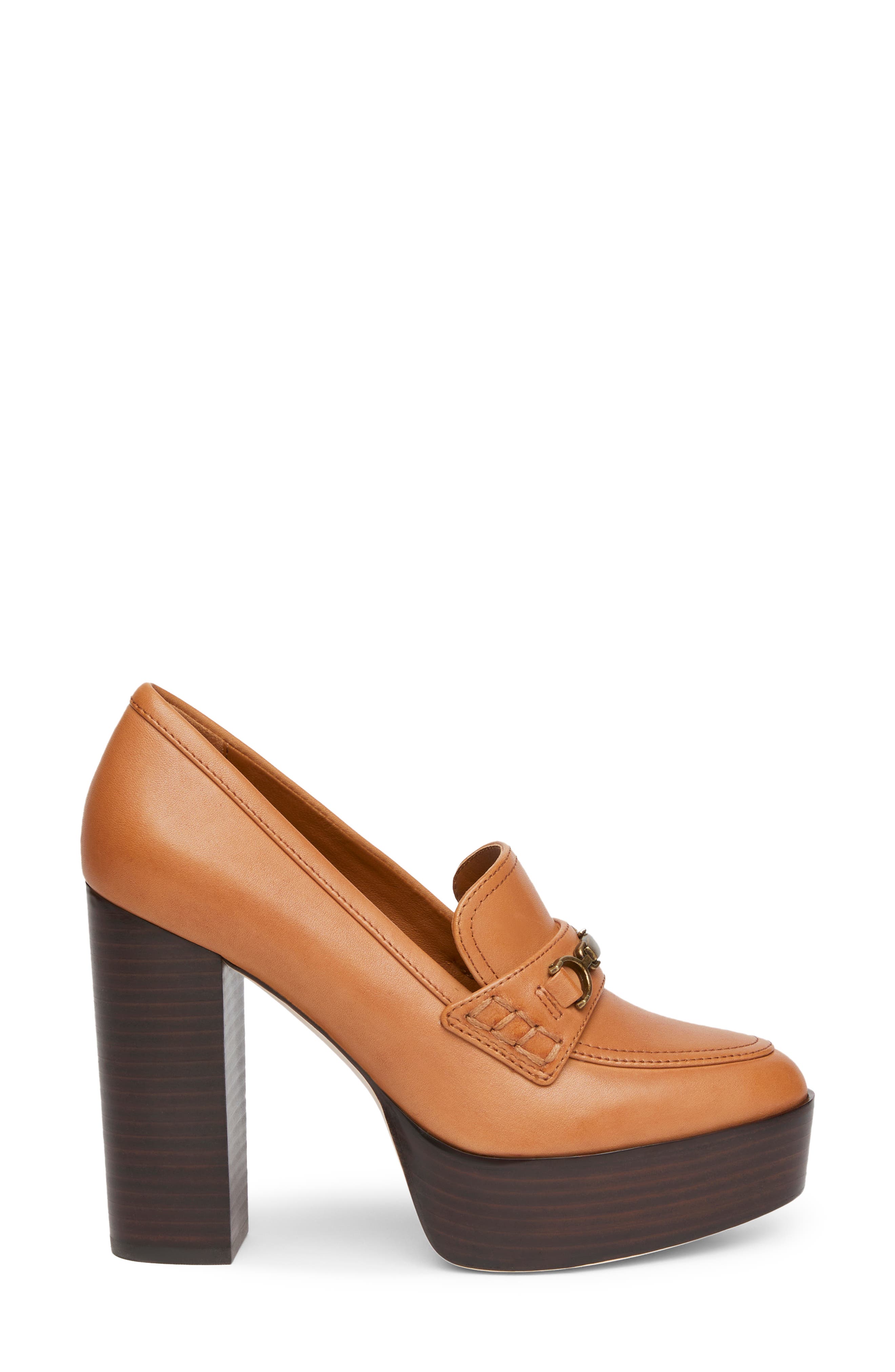 PAIGE Masha Bit Loafer Pump, Alternate, color, Cognac