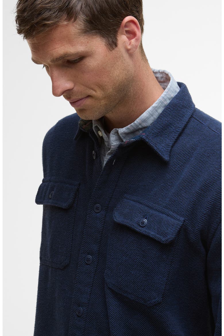Baystone Relaxed Twill Shirt Jacket, Alternate, color, NAVY