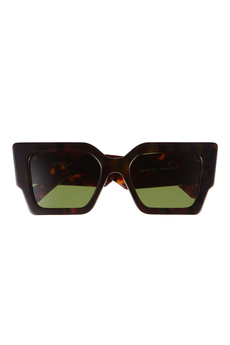 Catalina 53mm Square Sunglasses, Main, color, BROWN GREEN