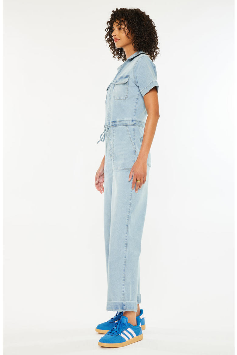 Paula Wide Leg Coveralls, Alternate, color, Light Wash