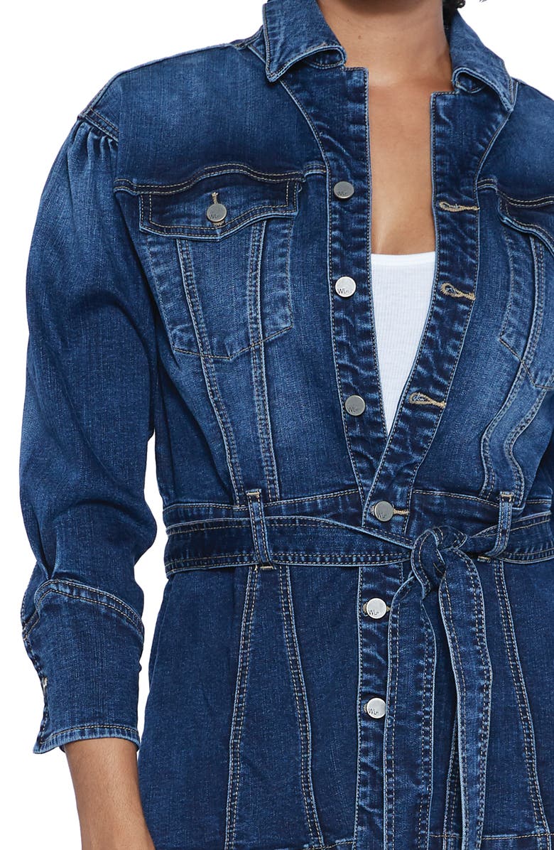 Wash Lab Denim Dojo Belted Denim Jacket, Alternate, color, Wash Blue