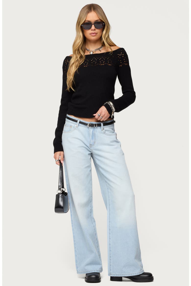 Magda Acid Wash Low Rise Wide Leg Jeans, Alternate, color, LIGHT-BLUE