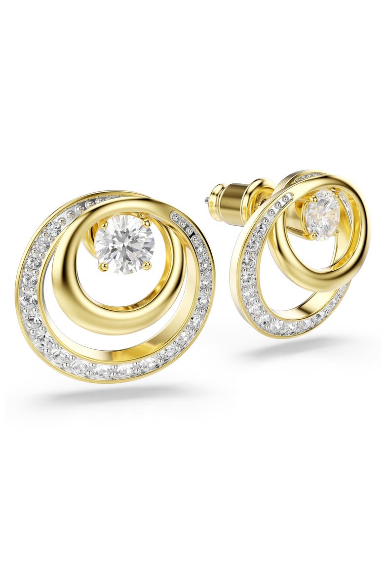 Hyperbola Drop Earrings, Alternate, color, WHITE/ GOLD
