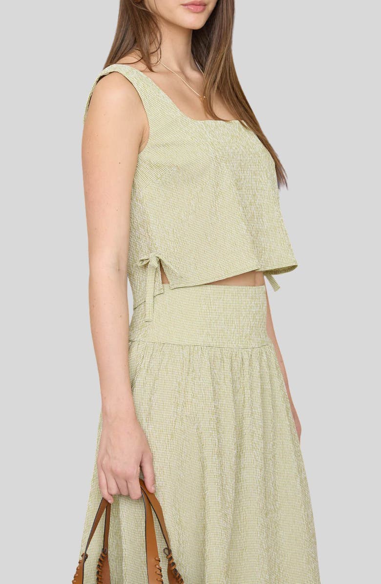 Blu Pepper Square Neck Side Tie Tank Top, Alternate, color,