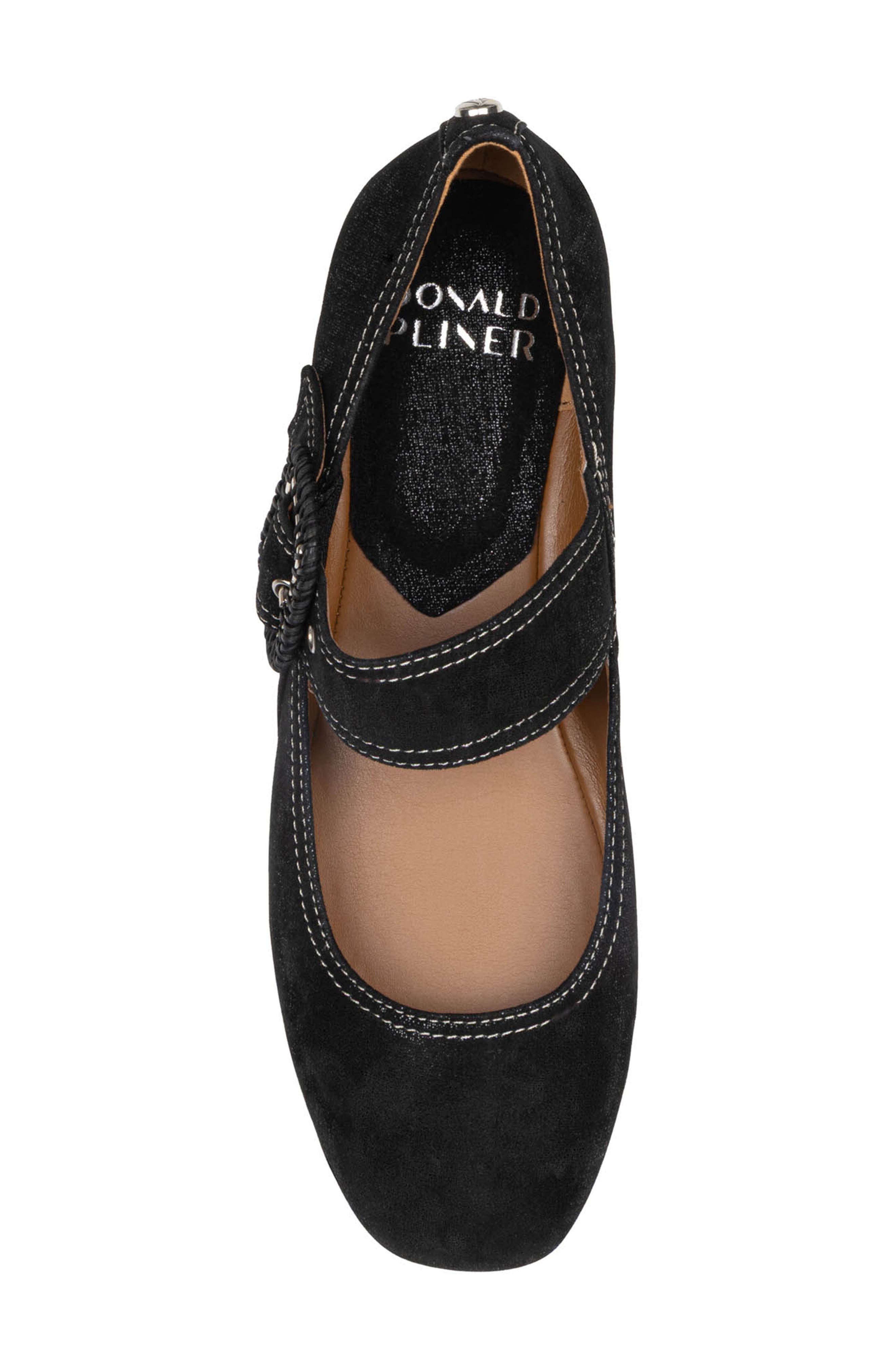 Donald Pliner Lavana Buckle Ballet Flat, Alternate, color, Black