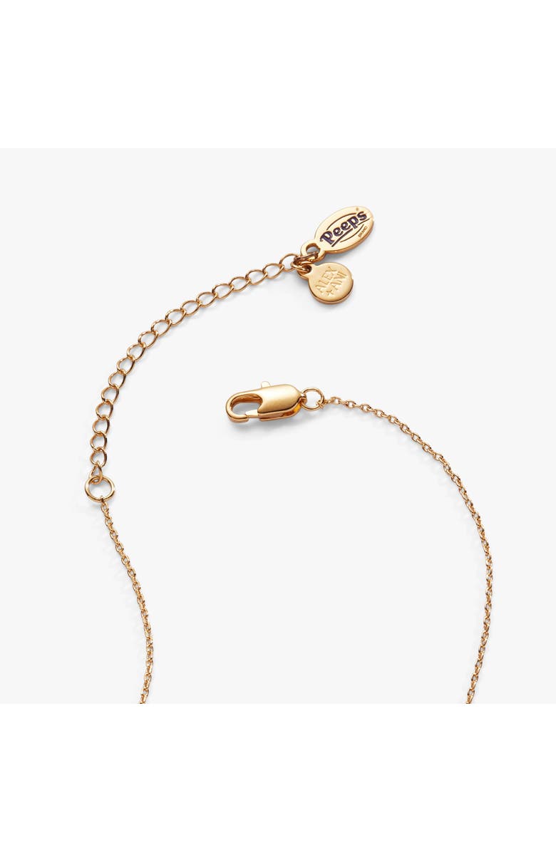 Alex and Ani Peeps<sup>®</sup> Pearlized Bunny Necklace, Alternate, color, Gold