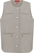 PCFG Cotton Woven Vest With Zip Detail