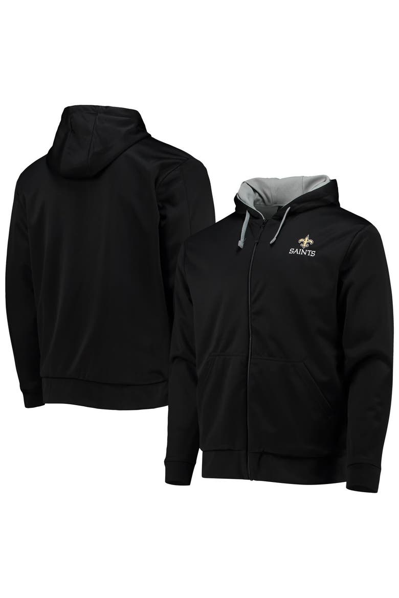 Men's Dunbrooke Black/Gray New Orleans Saints Apprentice Full-Zip Hoodie, Main, color, Black