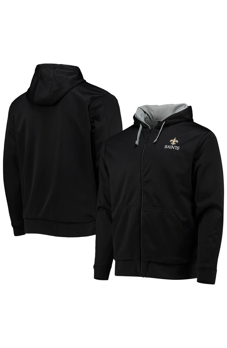 DUNBROOKE Men's Dunbrooke Black/Gray New Orleans Saints Apprentice Full-Zip Hoodie, Main, color, Black