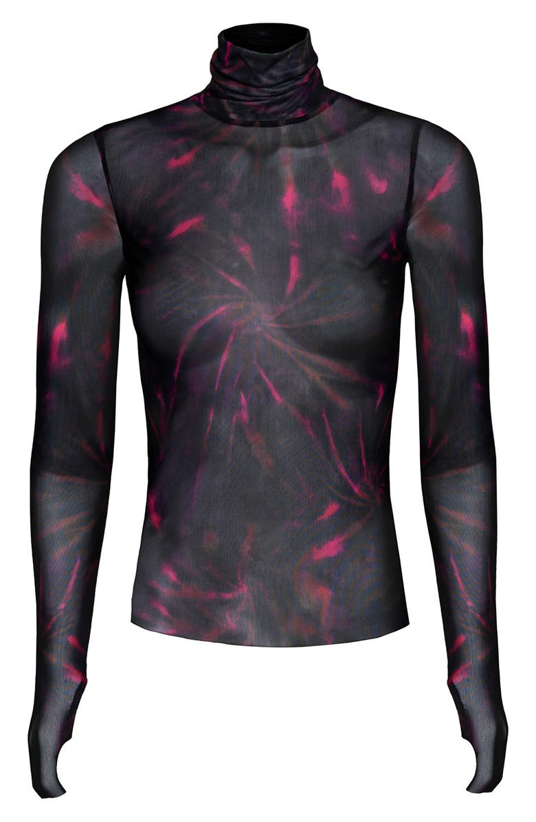 AFRM Zadie Semi Sheer Turtleneck, Main, color, Azalea Pink