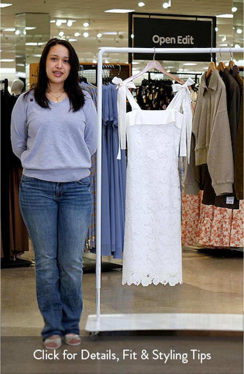 Tie Strap Lace Midi Dress, sales video thumbnail