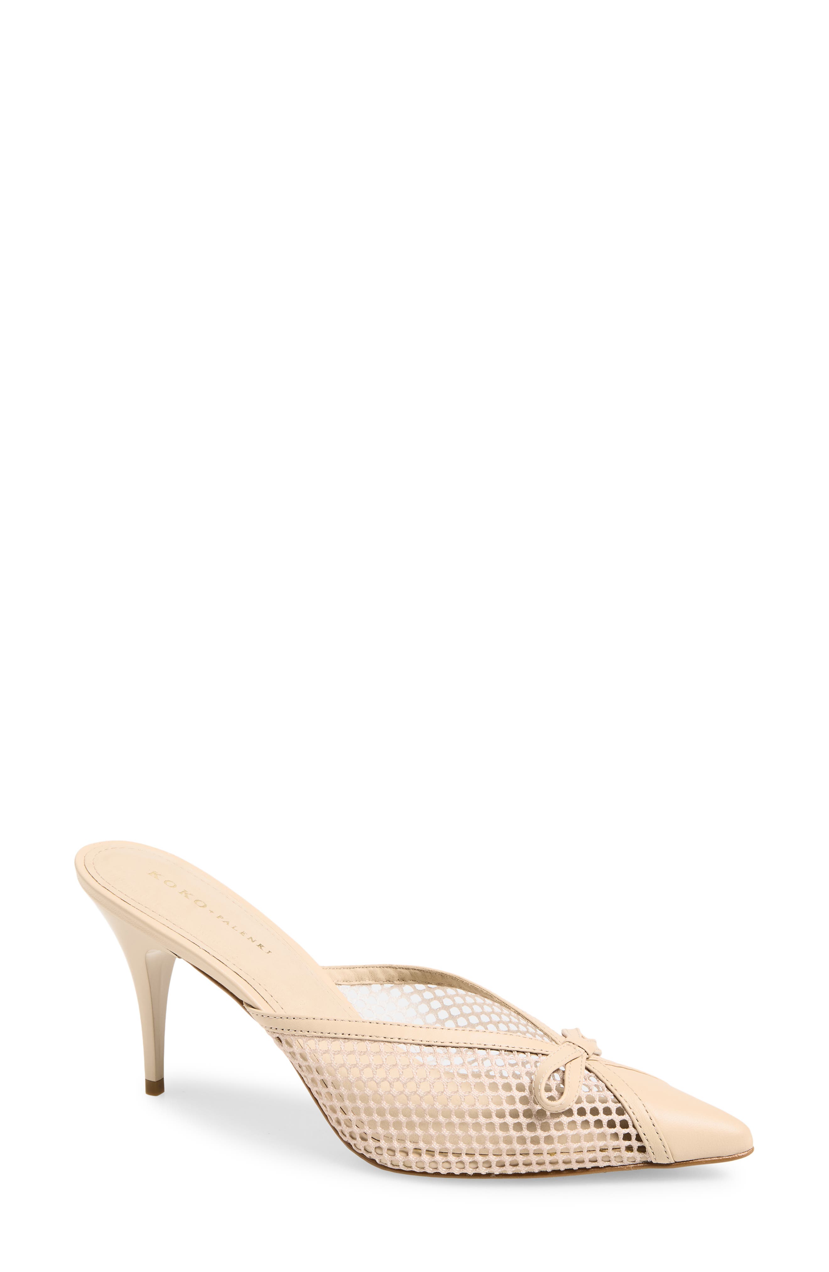KOKO + PALENKI Peoni Pointed Toe Mule, Main, color, Nude Leather
