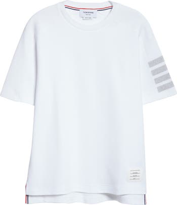【関税込み】Thom Browne ホワイト Milano Cotton 4-Bar Tシャツ Thom Browne Milano 4-Bar Cotton T-Shirt | Nordstrom