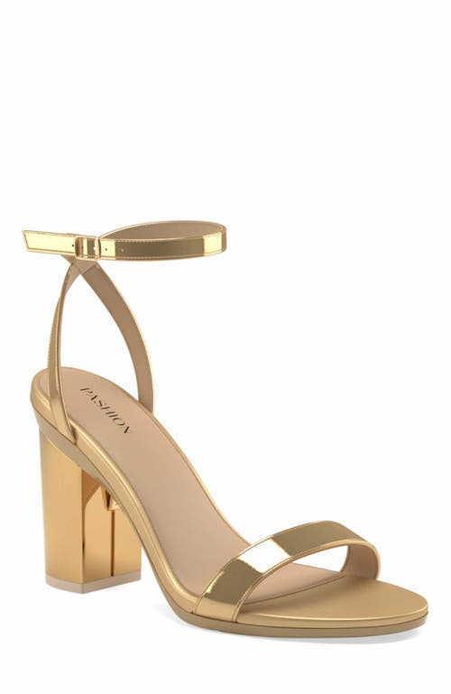 Pashion Footwear The Brenna 4" Block in Gold  product