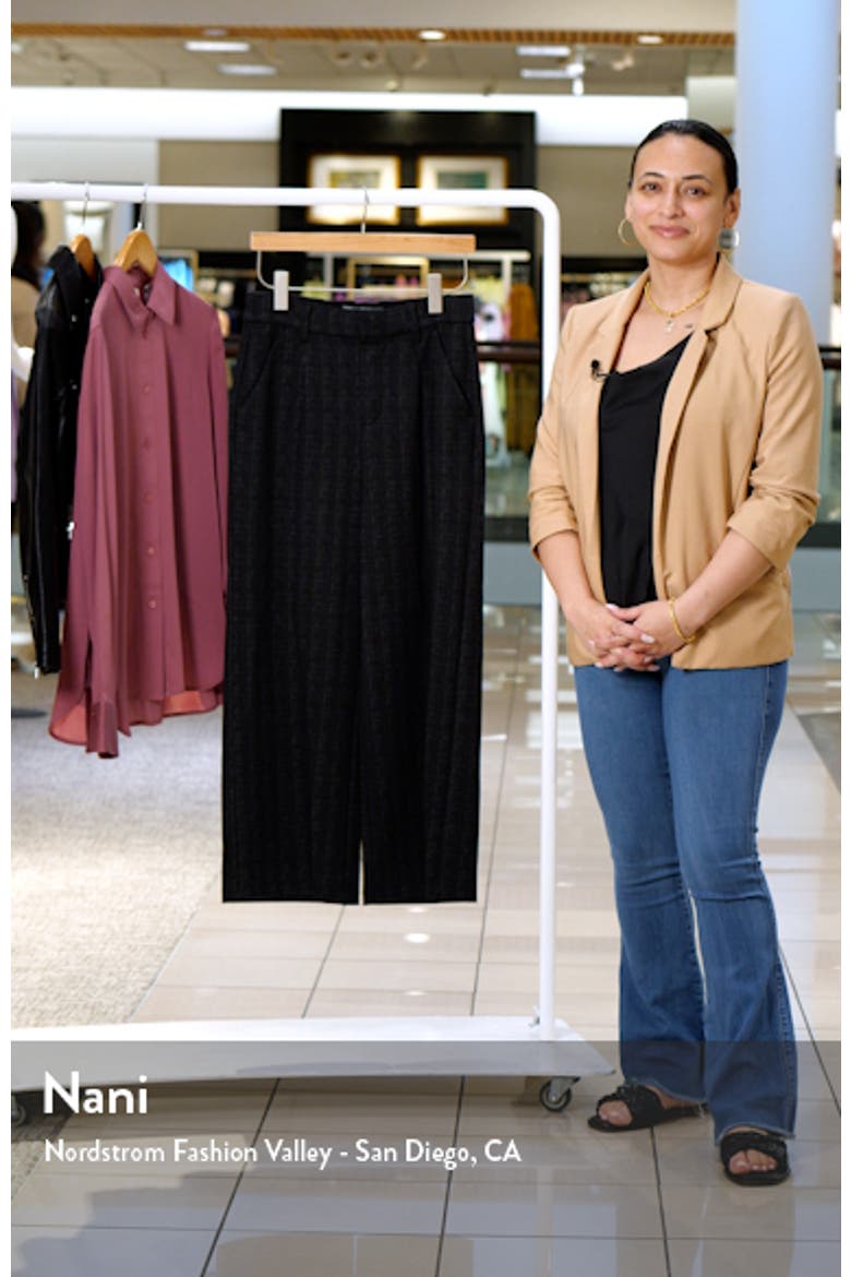 'Ab'Solution Skyrise Plaid Wide Leg Ponte Pants (Nordstrom Exclusive) video