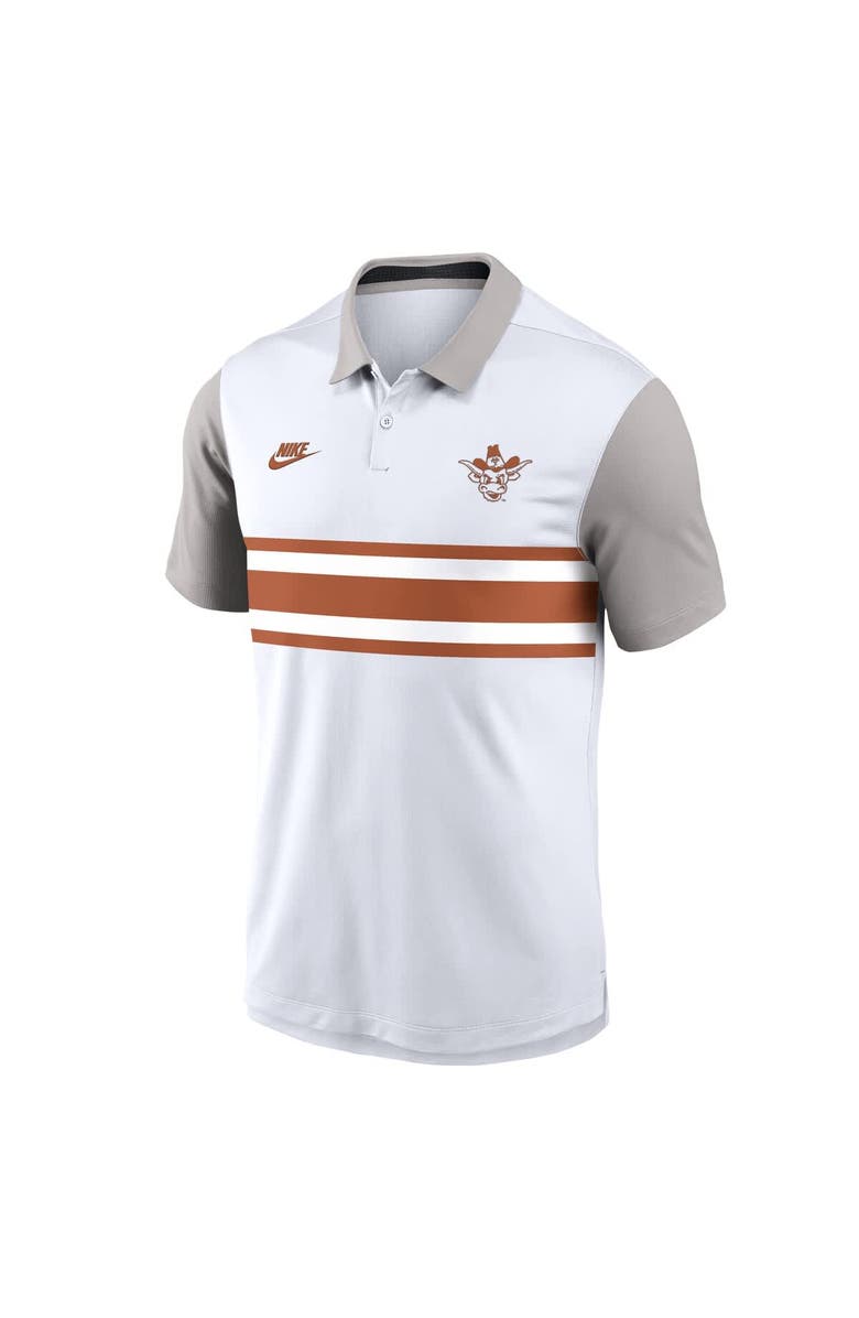 Nike Men's Nike White/Gray Texas Longhorns Athletic Prep Legacy Logo Vapor Performance Polo, Alternate, color, White
