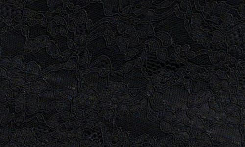 Wayf Alina Feather Lace Minidress In Black