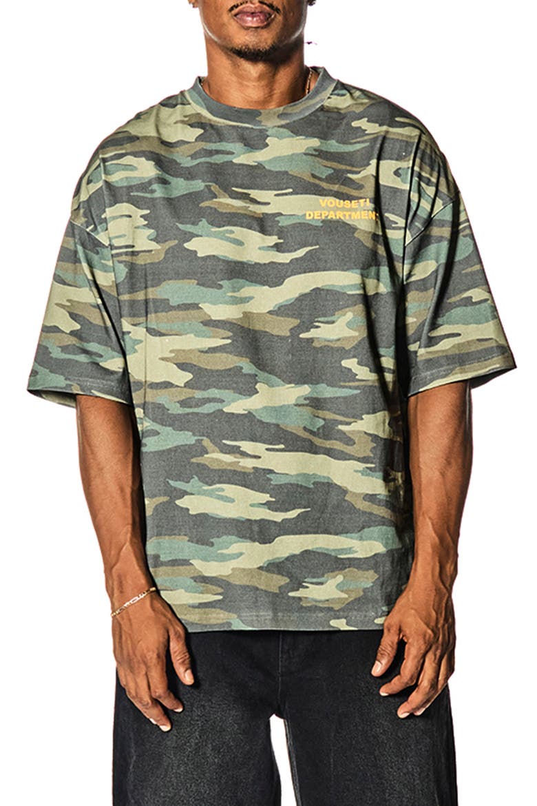 Department Oversize Camo Cotton Graphic T-Shirt, Main, color, CAMO