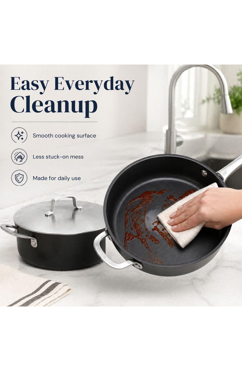 Alva Maestro 7-Piece Ceramic Nonstick Cookware Set - Induction & Oven Safe, Alternate, color, Black