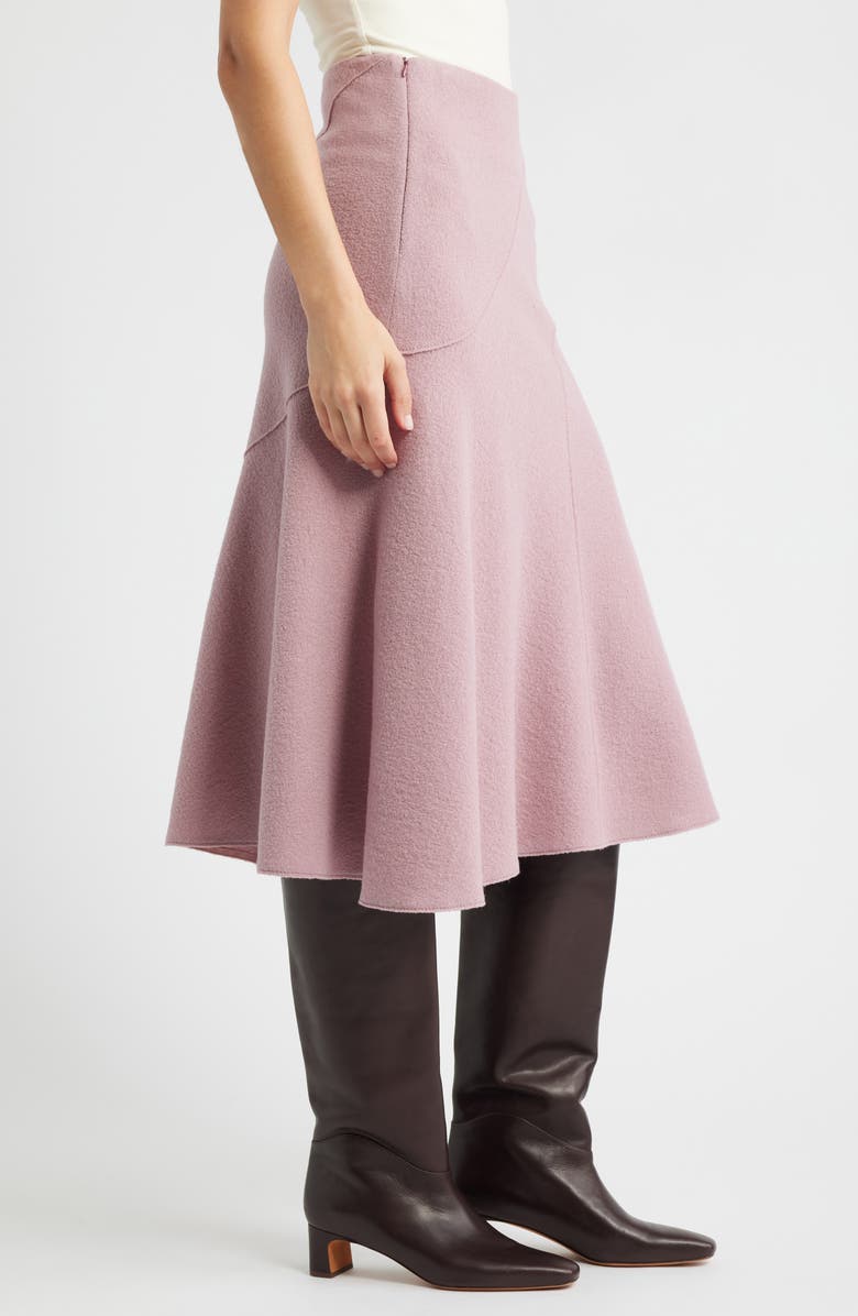 BOSS Vicena Maxi Woven Boiled Wool Skirt, Alternate, color, Rose Haze