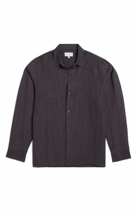 Andrew Solid Linen Blend Button-Up Shirt