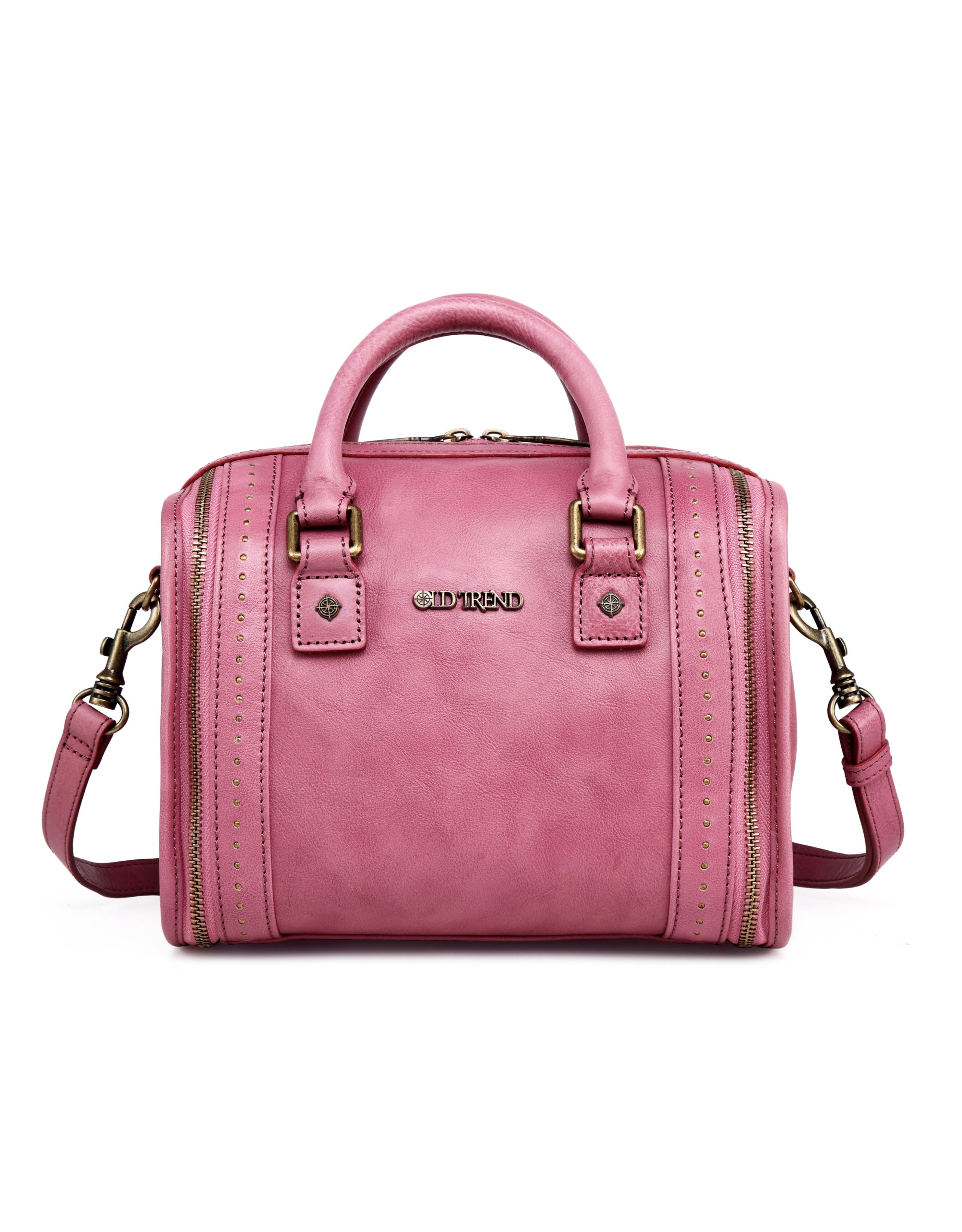 Mini Trunk Genuine Leather Structured Crossbody, Main, color, Orchid