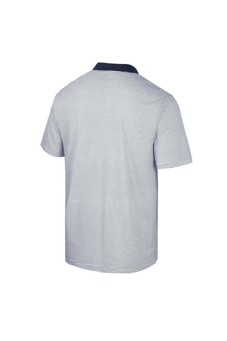 Men's Colosseum White/Navy Gonzaga Bulldogs Print Stripe Polo, Alternate, color, White
