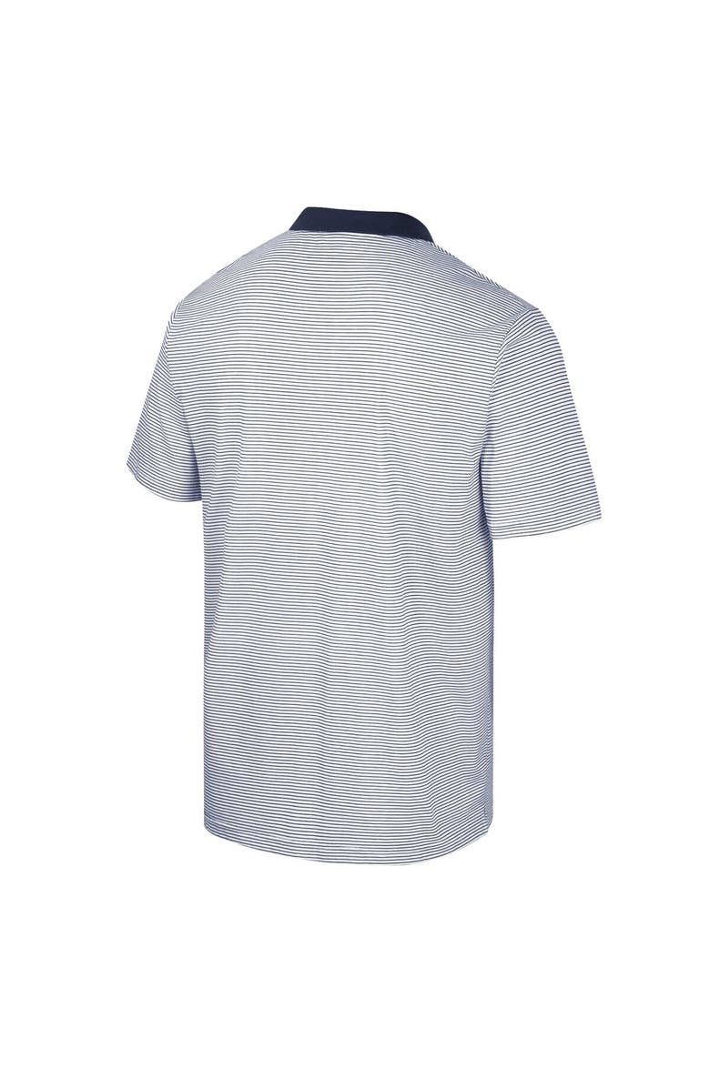 COLOSSEUM Men's Colosseum White/Navy Gonzaga Bulldogs Print Stripe Polo, Alternate, color, White
