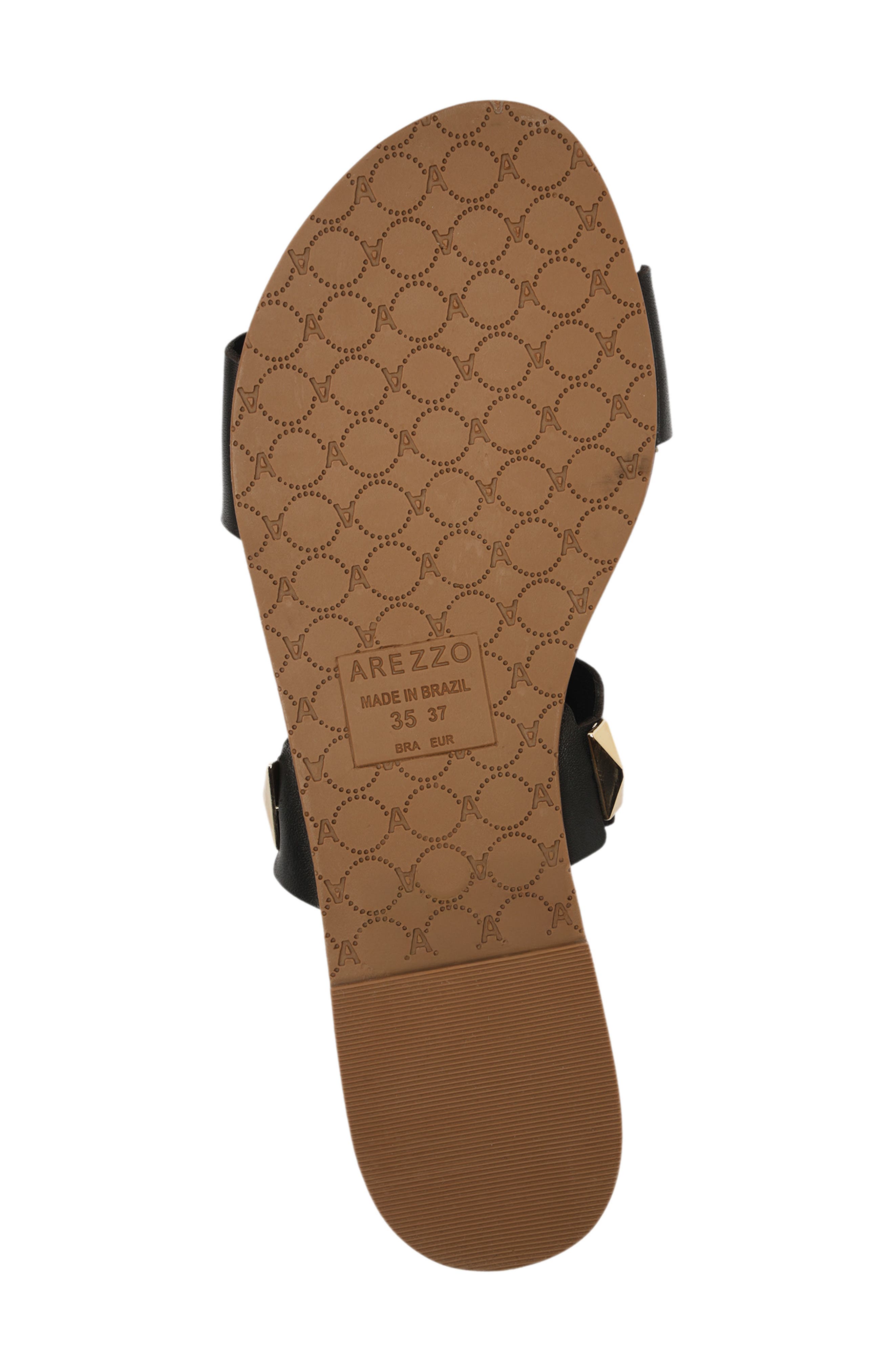 Arezzo Lyra Slide Sandal, Alternate, color, Black