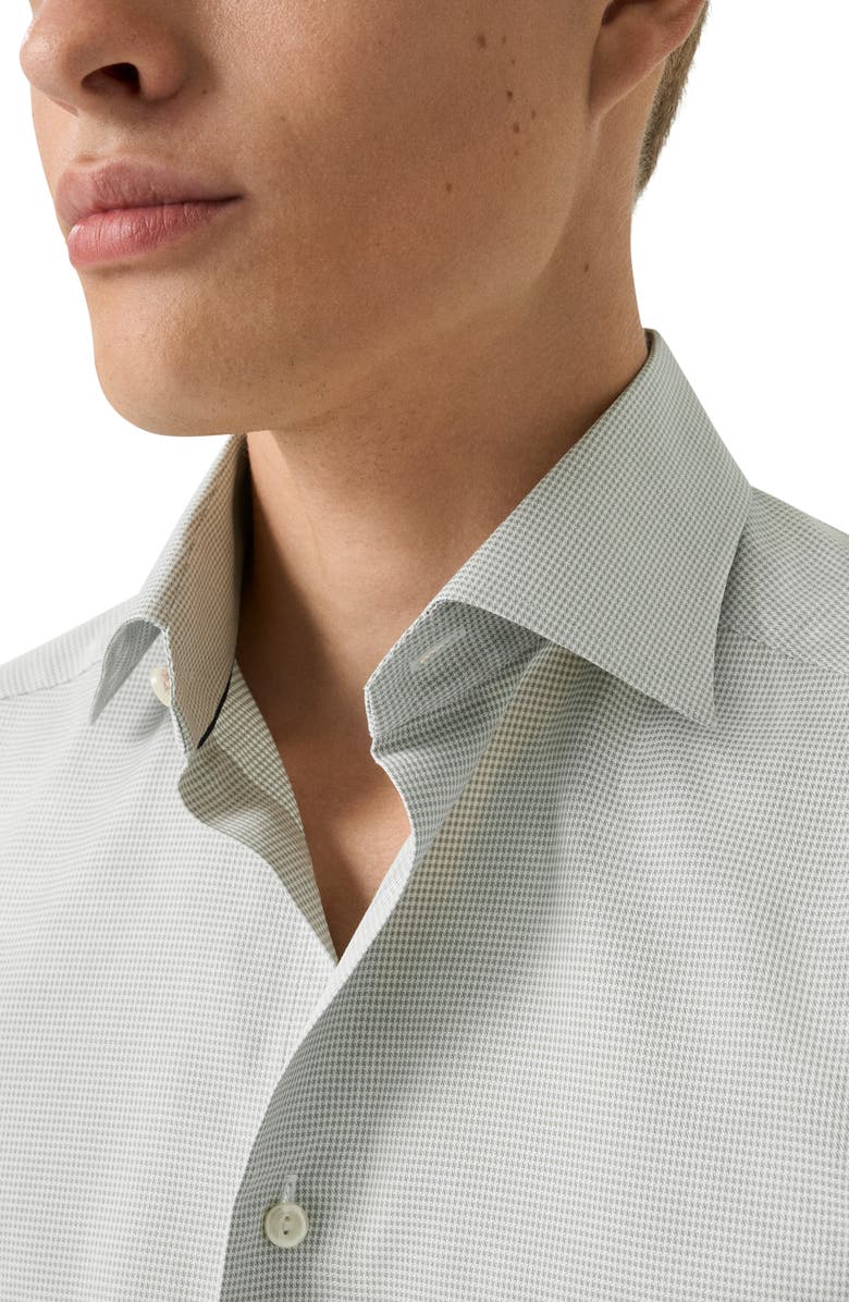 Eton Contemporary Fit Signature Twill Button-Up Shirt, Alternate, color, Light Green