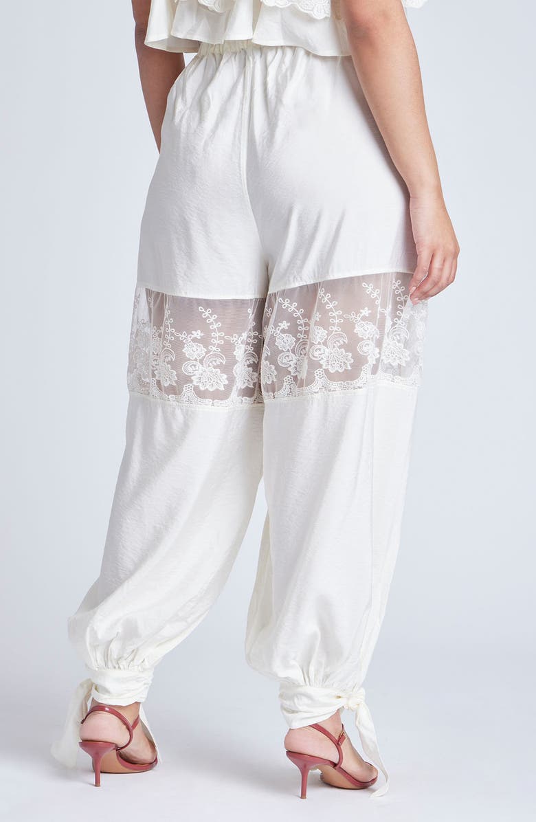 ELOQUII Tie Ankle Balloon Pants, Alternate, color,